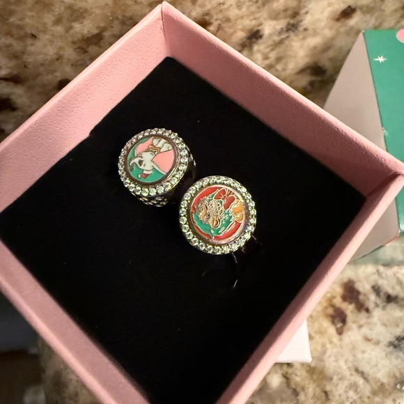 Disney Parks Exclusive Pandora Holiday Christmas Simba Dumbo Ornament Charm Set - Picture 9 of 15